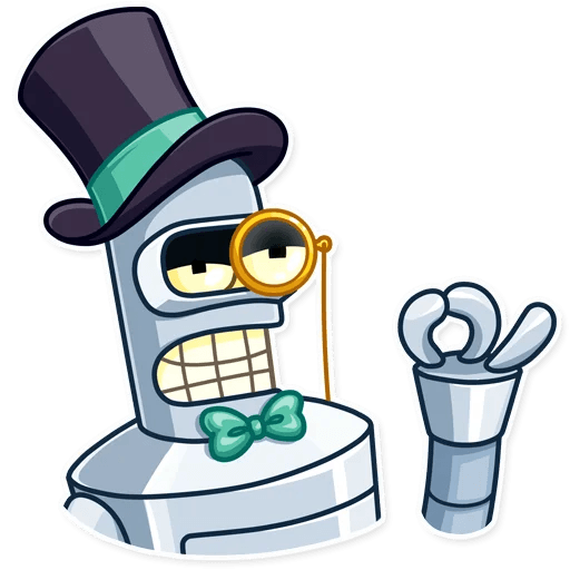 futurama tv show cartoon bender sticker 22