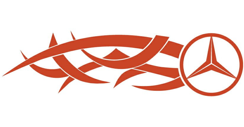 Mercedes Tribal Auto Side Graphics (Pair)