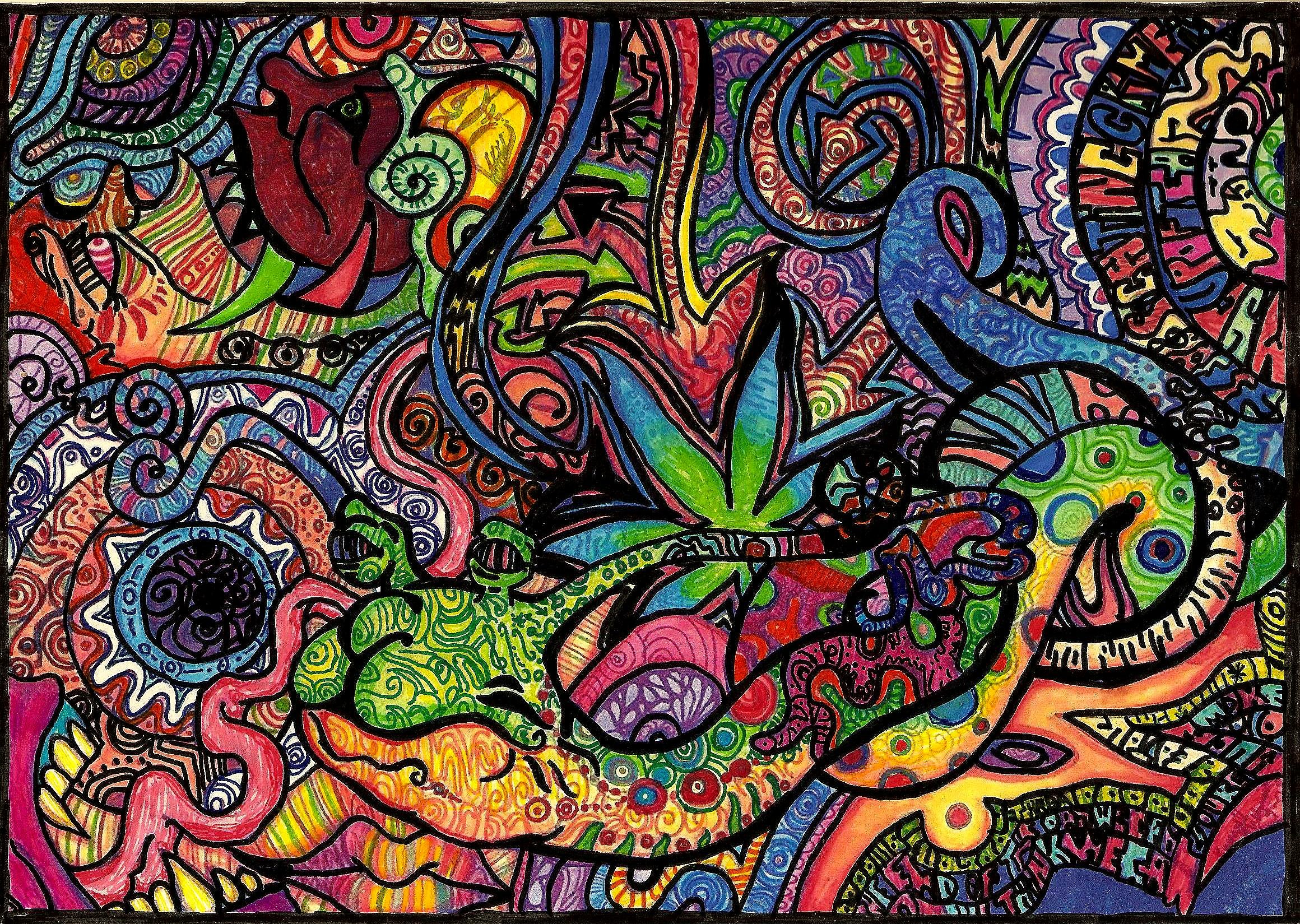 psychedelic nature car decal wall sticker 1