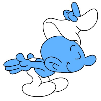 Smurf Doffing Smurf Hat Sticker
