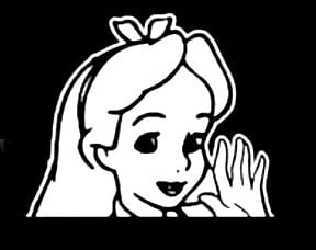 Alice in Wonderland Wave Vinyl Sticker Decal