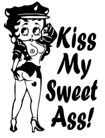 betty boop kiss my sweet ass decal