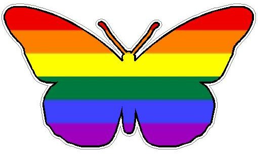 Butterfly Camo Sticker 1 - FLAG PRIDE