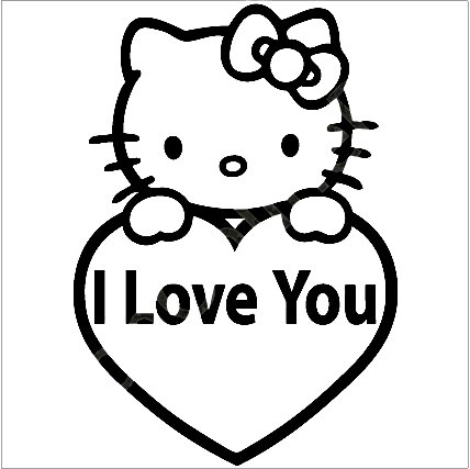 Hello K I Love You Decal