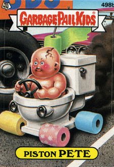 Piston PETE Funny Decal Name Sticker