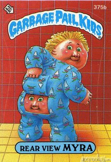 Rear View MYRA Funny Decal Name Sticker