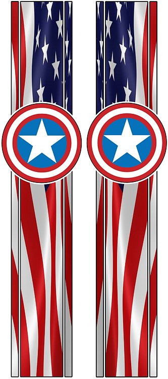 SUPERHERO USA FLAG captain america COMBO KIT