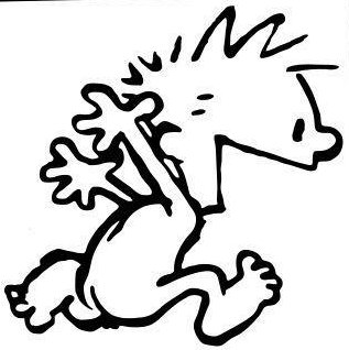 Calvin Naked Diecut Vinyl Decal