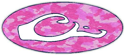 DRAKE OVAL DECAL - Pink Camo FILL