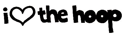 I Heart the Hoop Diecut Decal