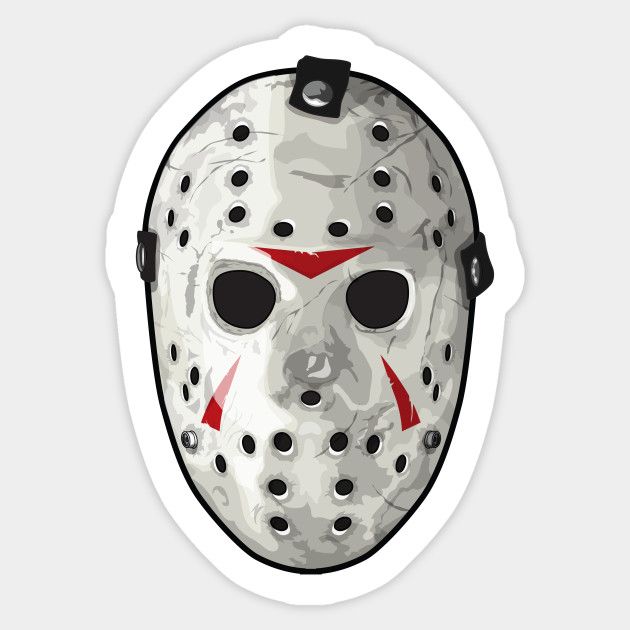 JASON HALLOWEEN MASK STICKER