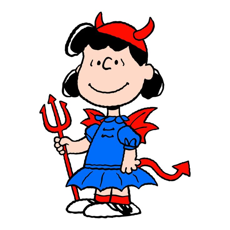 lucy peanut-clipart-halloween-LUCY SHE DEVIL STICKER