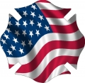 United States Flag Firefighter Maltese Cross Logo Decal