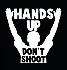 1 HANDS UP DONT SHOOT BUMPER STICKER 66