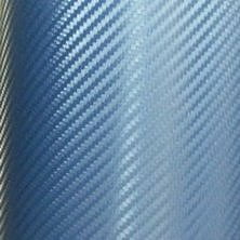 Carbon Fiber Adhesive Vinyl Sheet Decal BLUE