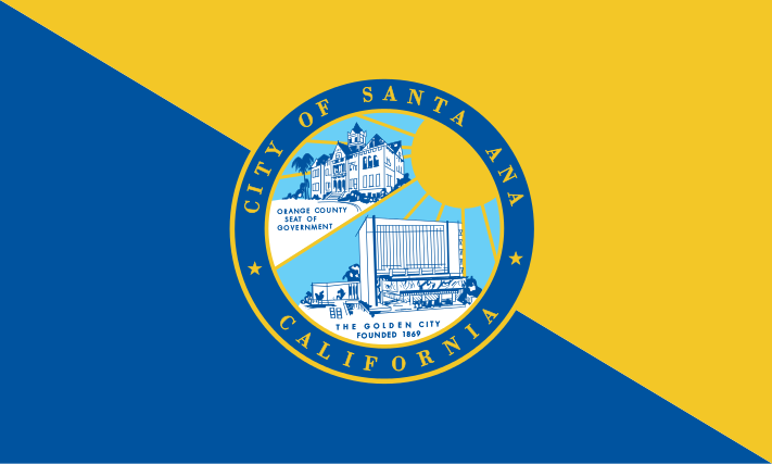 California Santa Ana City Flag Decal