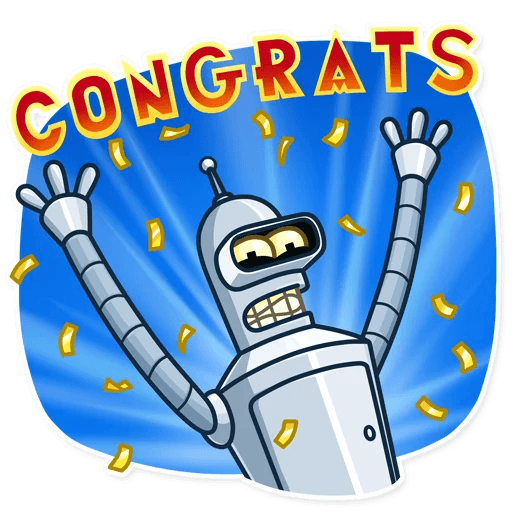 futurama tv show cartoon bender sticker 21