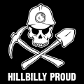 HILLBILLY PROUD CROSSBONES MINER DECAL