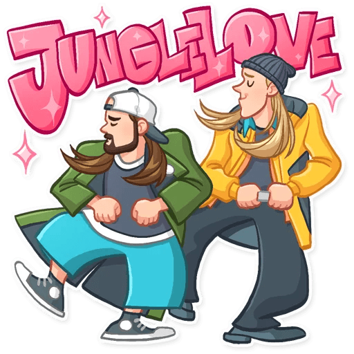 jay and silent bob funny cartoon wall sticker 20