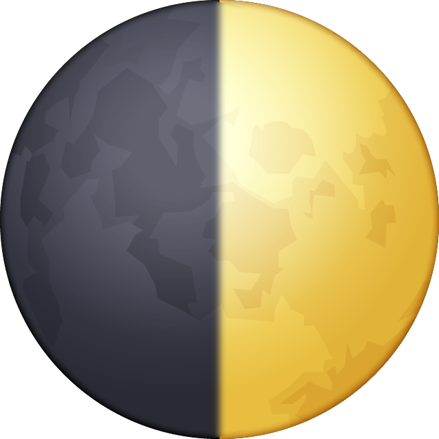 MOON First_quarter_emoji