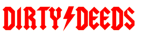 ACDC DIRTY DEEDS tribute band sticker