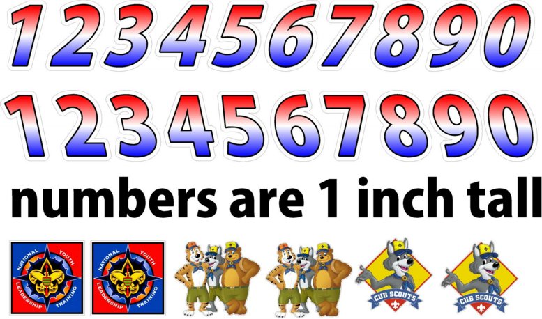 boy scout PINEWOOD DERBY decal pack 2
