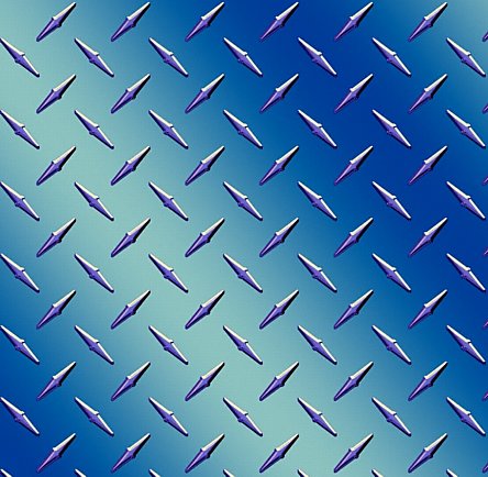 Diamond Plate Blue Medium Vinyl Sheet