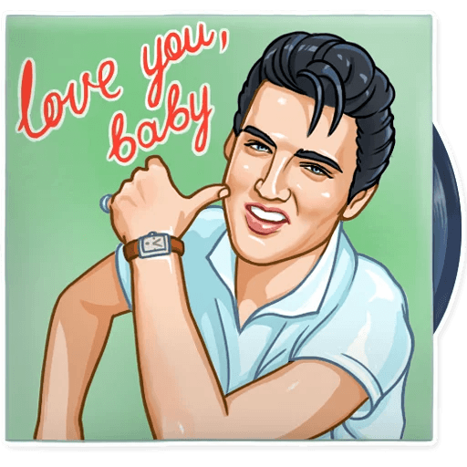 elvis presley the king music band sticker 8