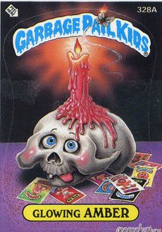 Glowing AMBER Funny Sticker Name Decal