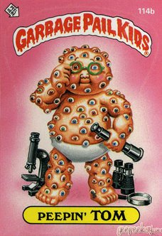 Peepin TOM Funny Decal Name Sticker