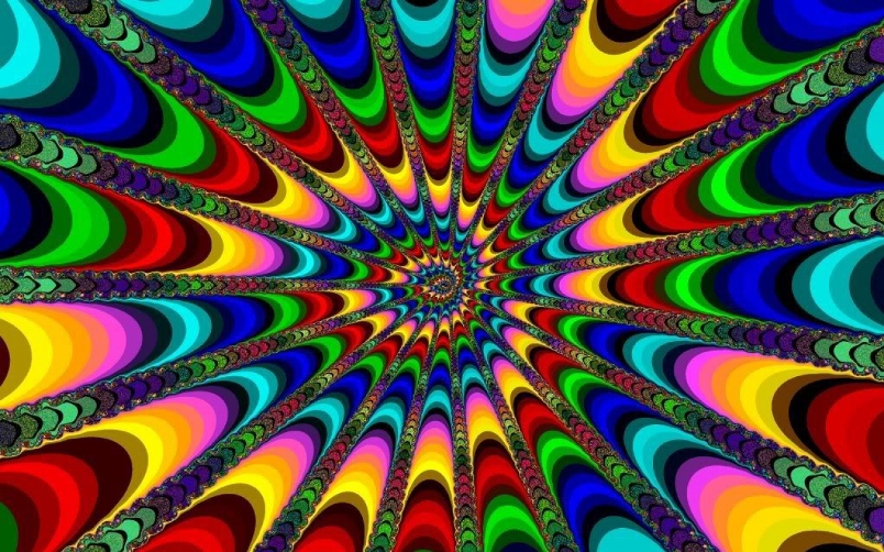 psychedelic patterns wall decal or window sticker 08