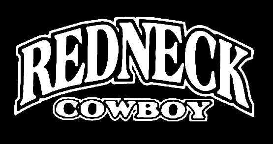 redneck cowboy die cut decal
