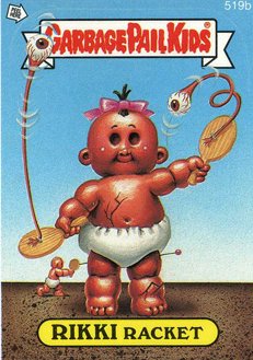 RIKKI Racket Funny Decal Name Sticker