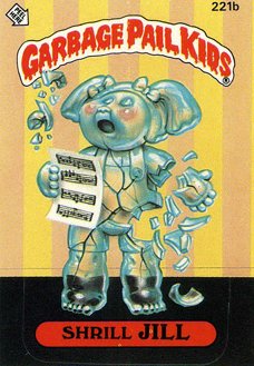 Shrill JILL Funny Decal Name Sticker