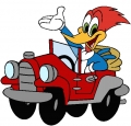 woody woodpecker in car sticker