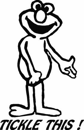 Elmo Tickle This Decal