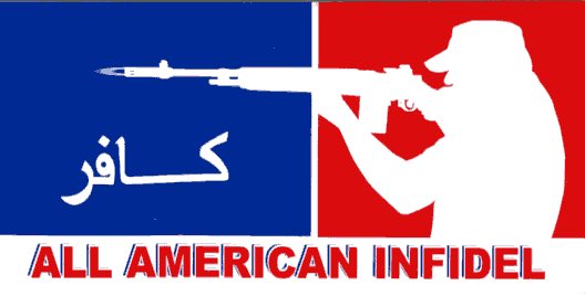 all american infidel funny bumper sticker