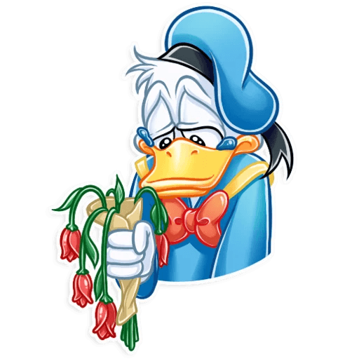 donald duck daisy duck disney cartoon sticker 03