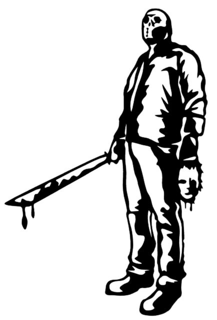 JASON DIECIT HALOWEEN CARTOON DECAL 666