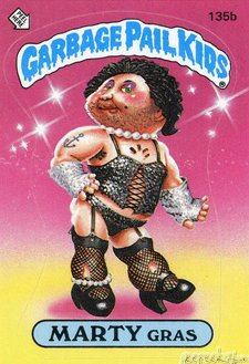 MARTY Gras Funny Decal Name Sticker