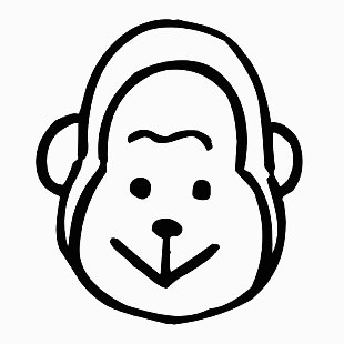 Monkey Face Die Cut Car Decal Sticker
