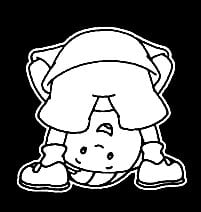 Peek A Boo Boy Decal Sticker