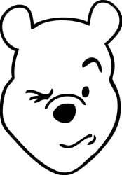 Pooh Decal Mad Face