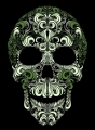 the traditional pattern skull sticker