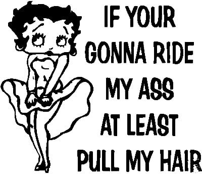 Betty Boop Pull My Hair Sticker