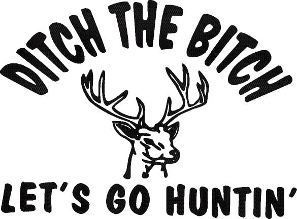 Lets Go Hunting Die Cut Decal