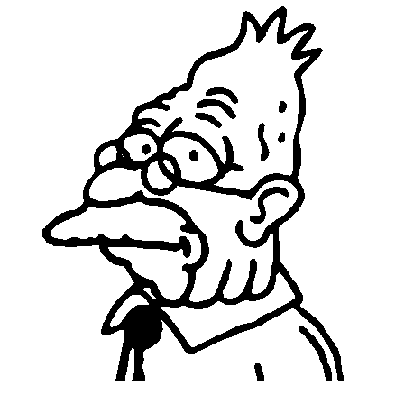 Grampa Simpson Decal