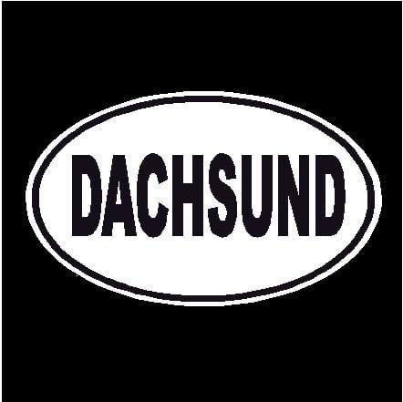 Dachsund Oval Dog Decal