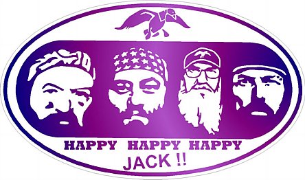 Duck Dynasty Color Oval Sticker PURPLE