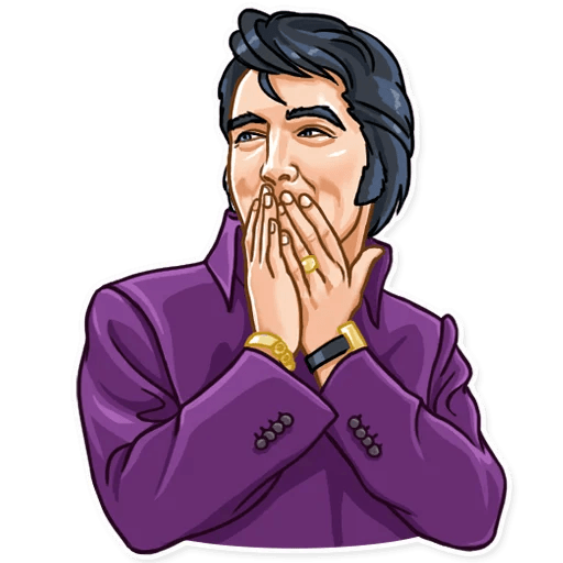 elvis presley the king music band sticker 15